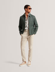 Men KUMARH - Linen Blend Zip Up Harrington Jacket - Ted Baker