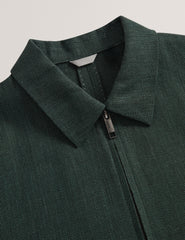 Men KUMARH - Linen Blend Zip Up Harrington Jacket - Ted Baker