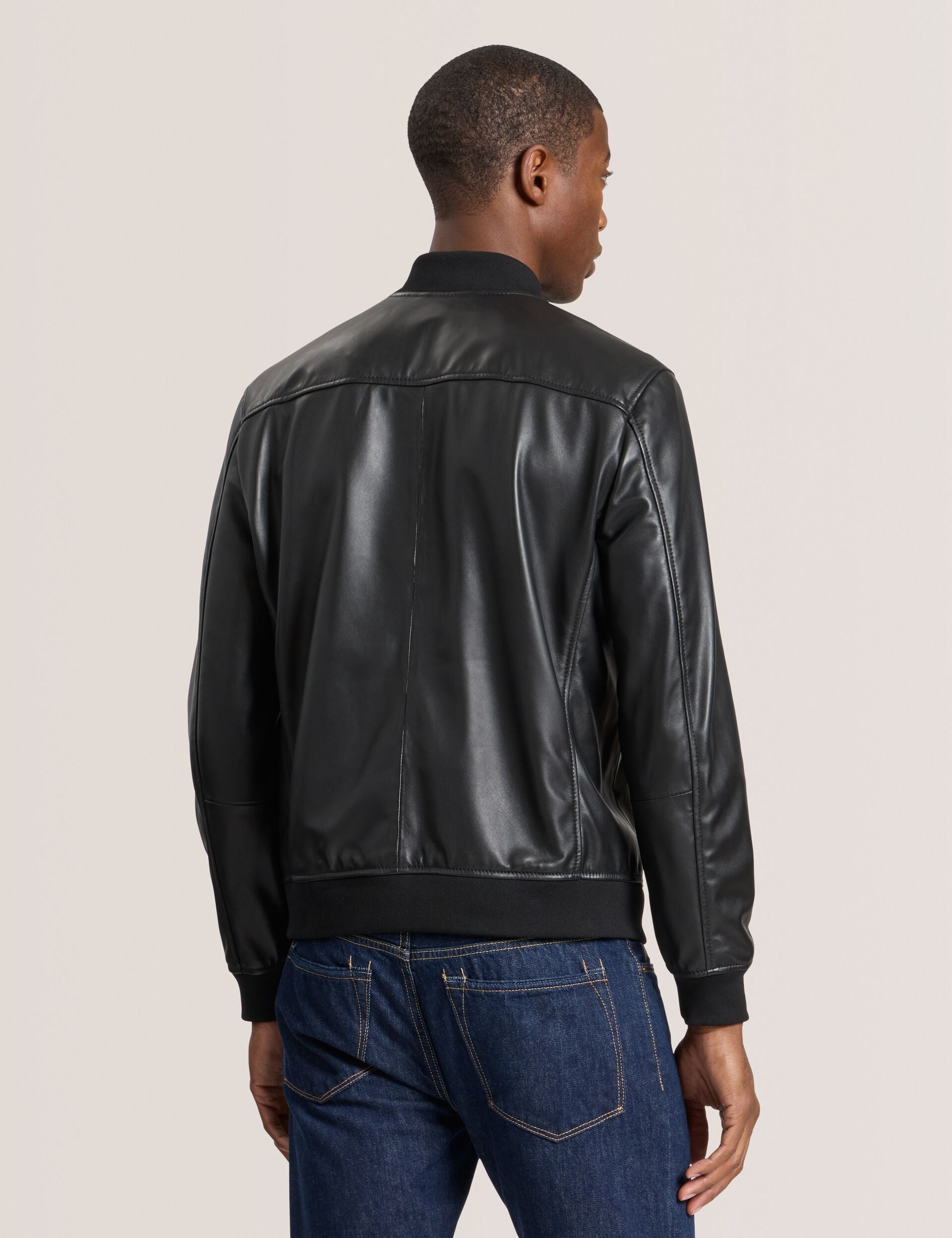 Men|Sale WAGGONER - Leather Bomber Jacket - Ted Baker