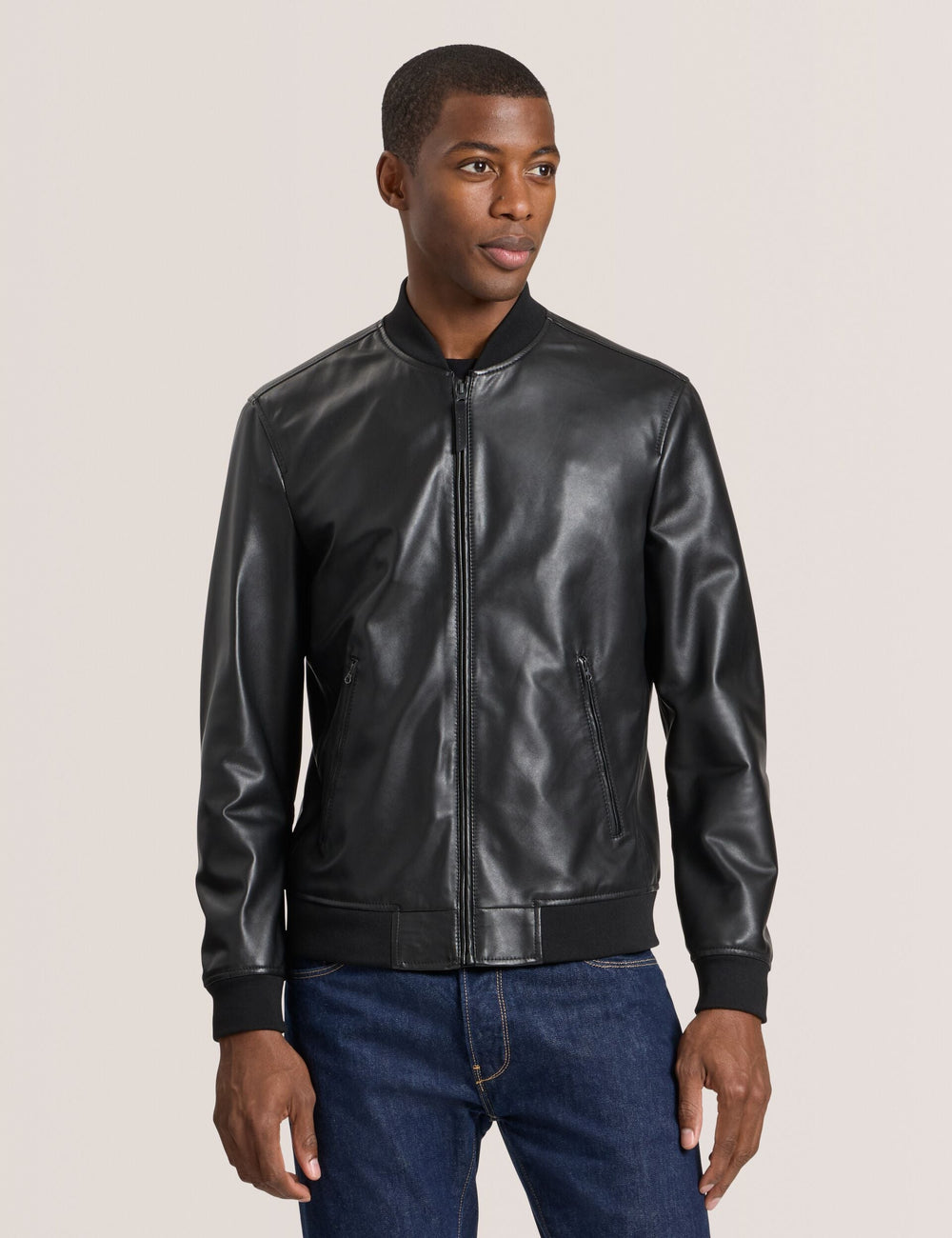 Men|Sale WAGGONER - Leather Bomber Jacket - Ted Baker