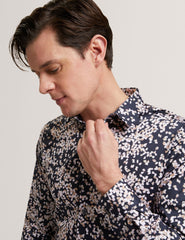 Men JACIEL Scattered Petal Slim Long Sleeve Shirt - Ted Baker