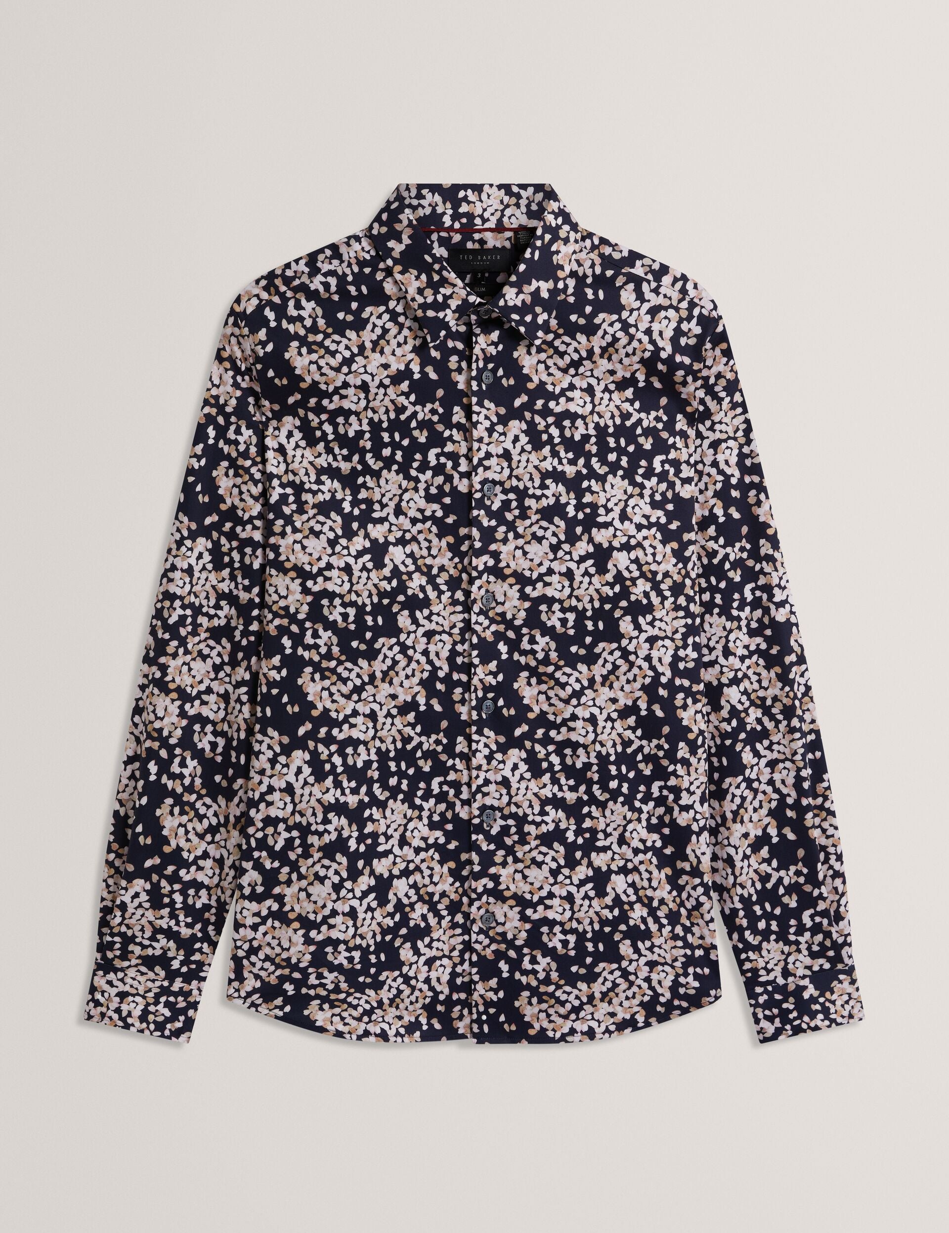 Men JACIEL Scattered Petal Slim Long Sleeve Shirt - Ted Baker