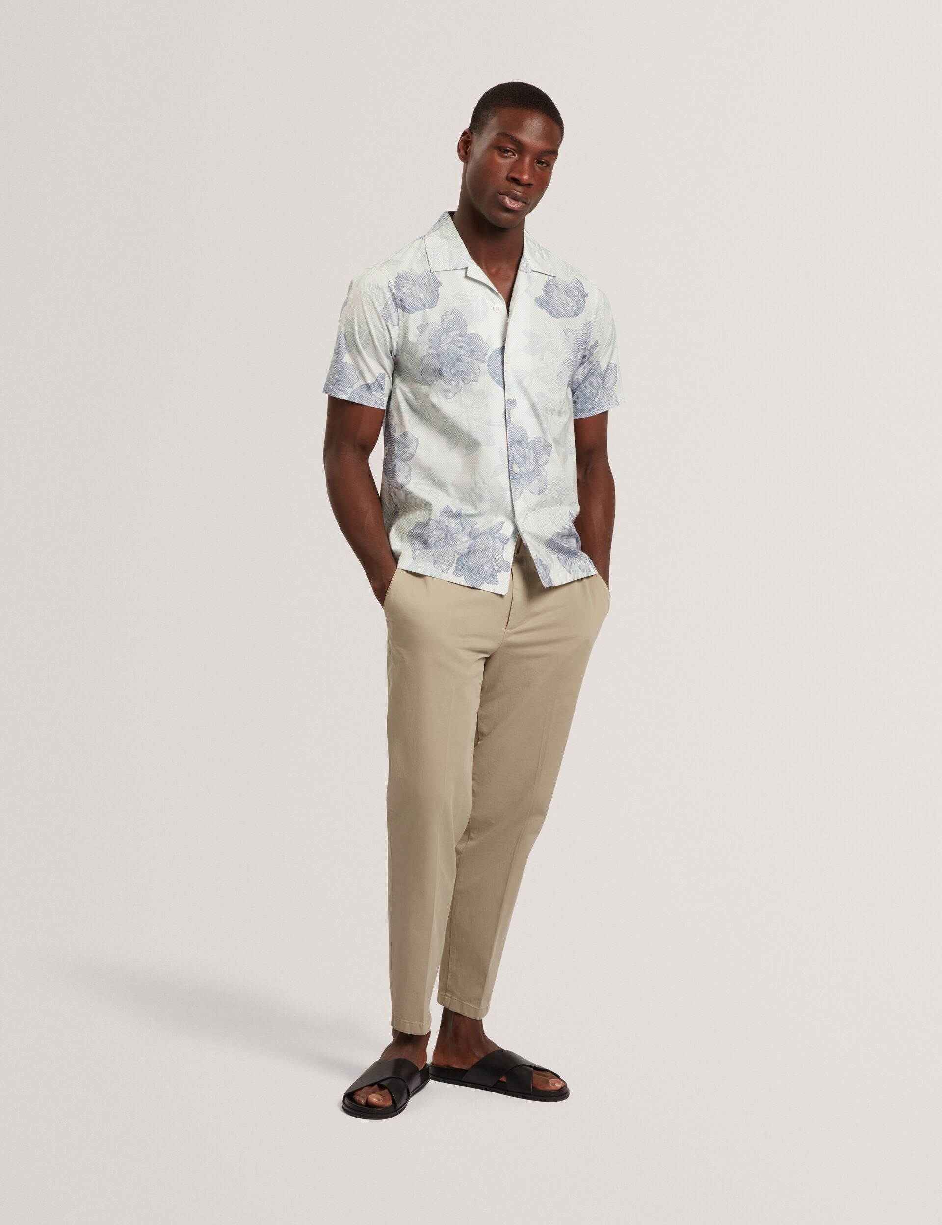 Men CESIRO Relaxed Shaded Floral Short Sleeve Shirt - Ted Baker