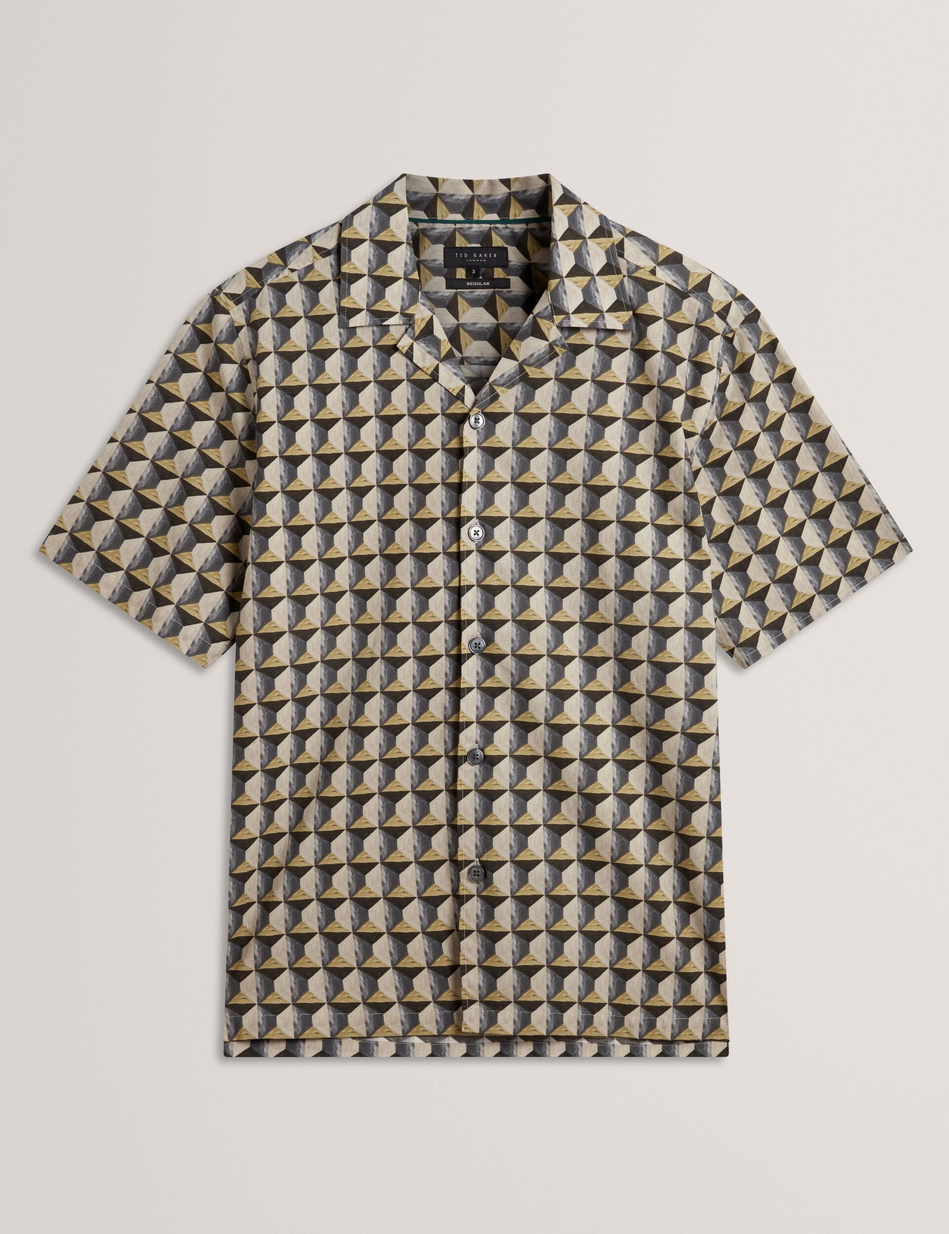 Men NAYELIN Relaxed Fit Painted Geo Print Shirt - Ted Baker