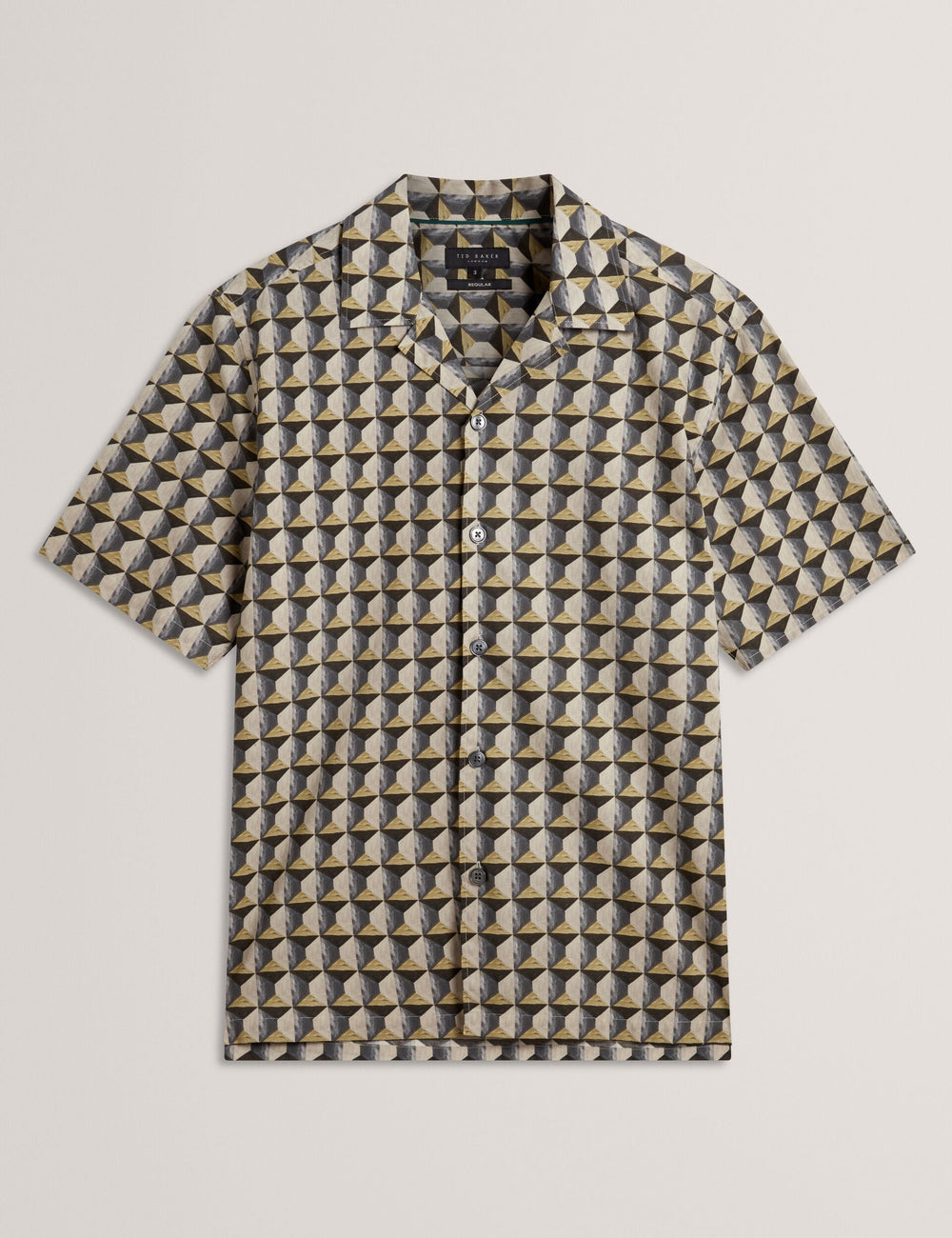 Men NAYELIN Relaxed Fit Painted Geo Print Shirt - Ted Baker