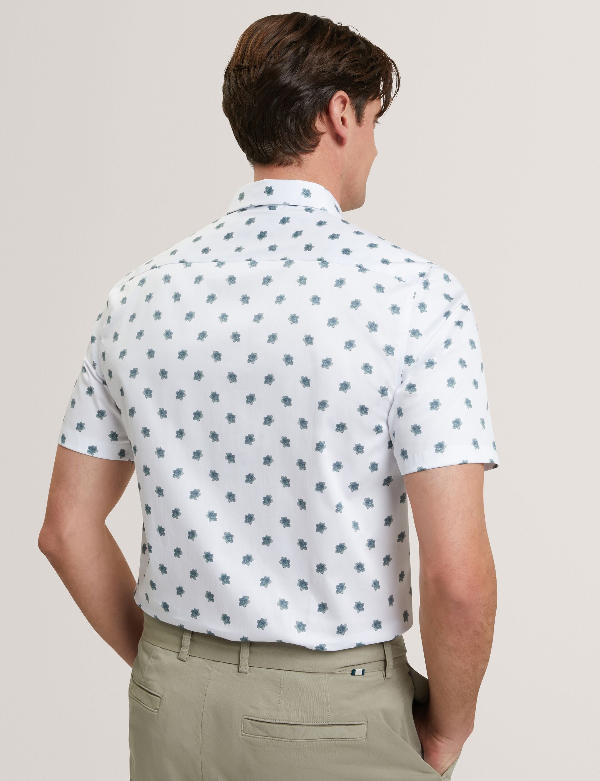 Men CHASKA Mini Floral Print Short Sleeve Shirt - Ted Baker