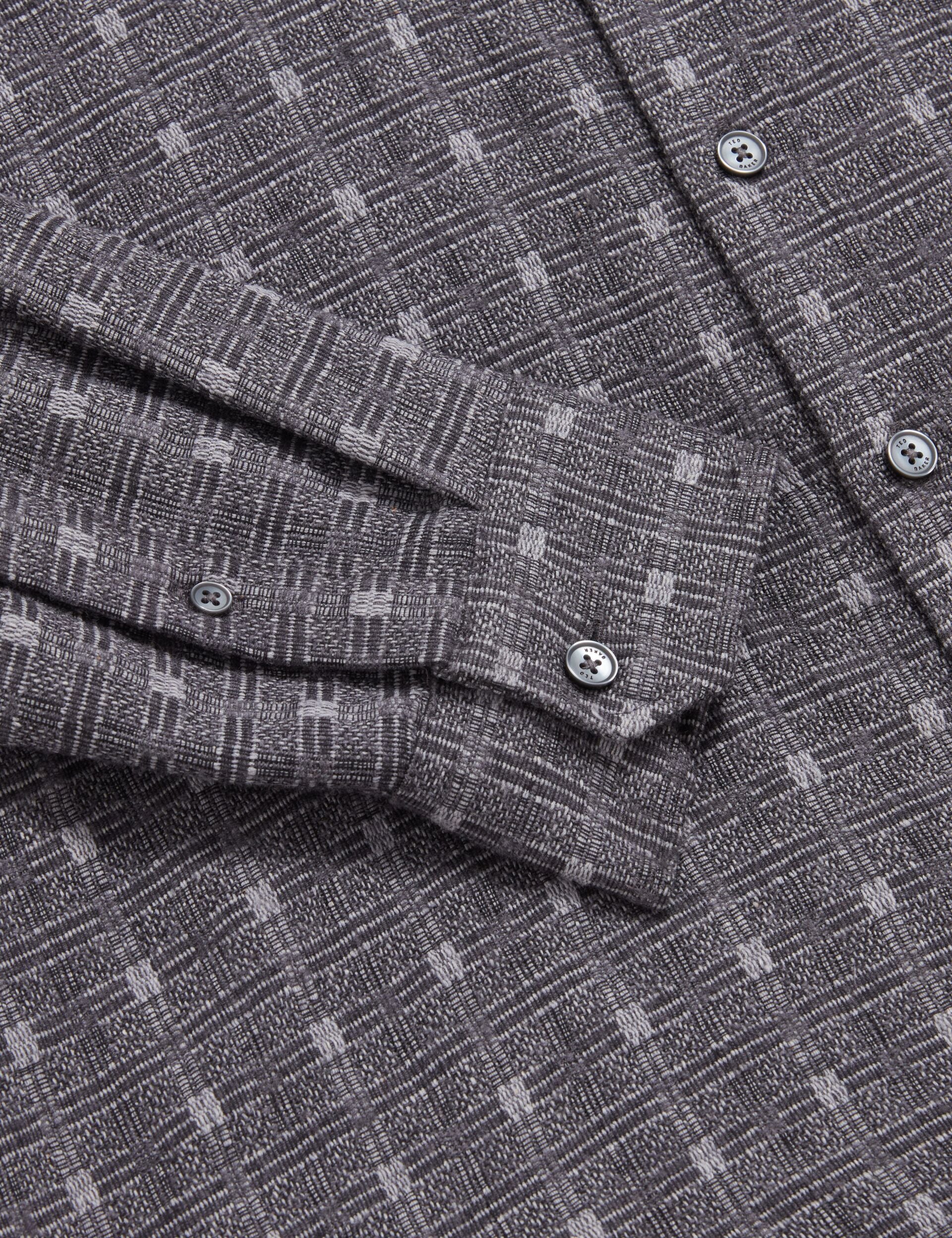 Men|Sale VYSER Jacquard Check Woven Long Sleeve Shirt - Ted Baker