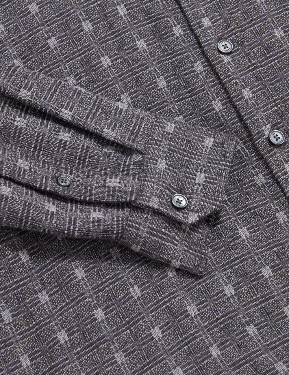 Men|Sale VYSER Jacquard Check Woven Long Sleeve Shirt - Ted Baker
