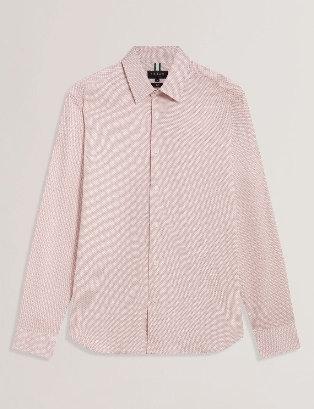Men OLWENO Micro Geo Print Long Sleeve Slim Shirt - Ted Baker