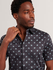 Men CHASKA Mini Floral Print Short Sleeve Shirt - Ted Baker