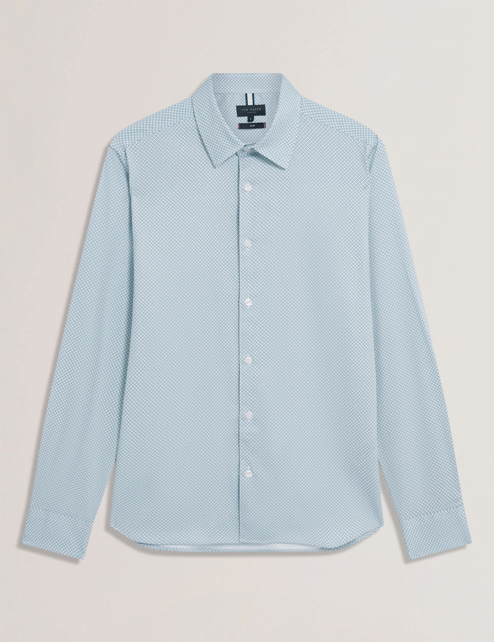 Men OLWENO Micro Geo Print Long Sleeve Slim Shirt - Ted Baker