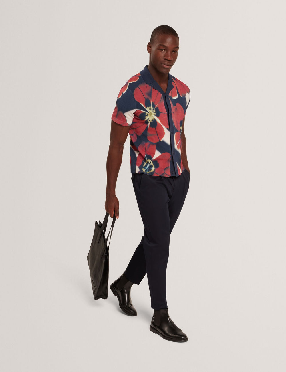 Men|Sale WYRIC Blooms Print Knitted Short Sleeve Shirt - Ted Baker