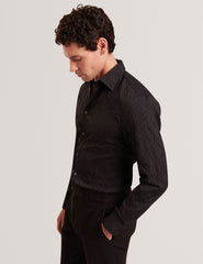 Men|Sale FYNRAN Diamond Check Crinkled Long Sleeve Shirt - Ted Baker