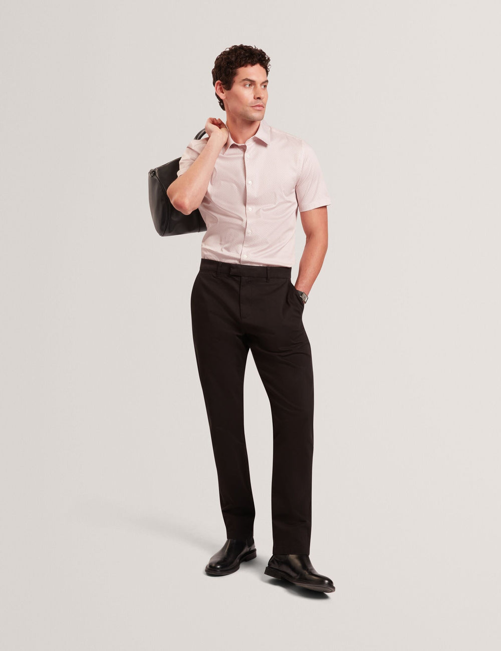Men ROMMANN Micro Geo Print Slim Short Sleeve Shirt - Ted Baker