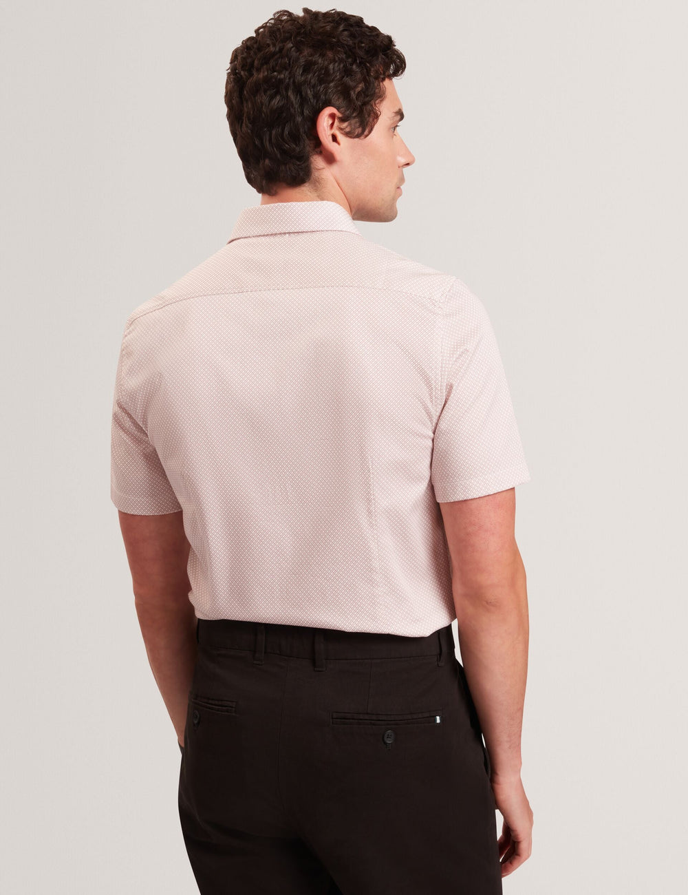 Men ROMMANN Micro Geo Print Slim Short Sleeve Shirt - Ted Baker