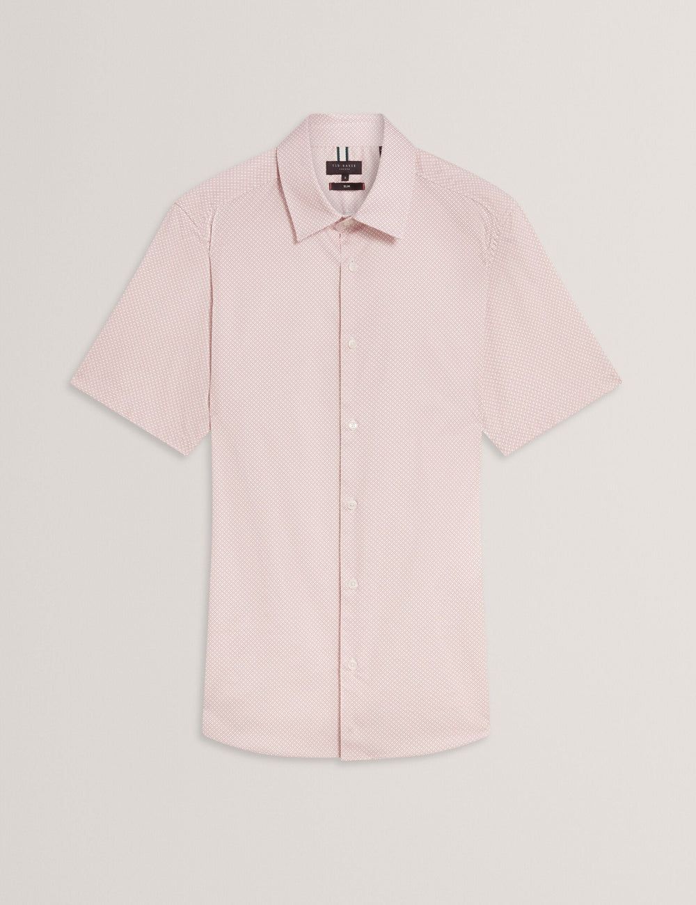 Men ROMMANN Micro Geo Print Slim Short Sleeve Shirt - Ted Baker