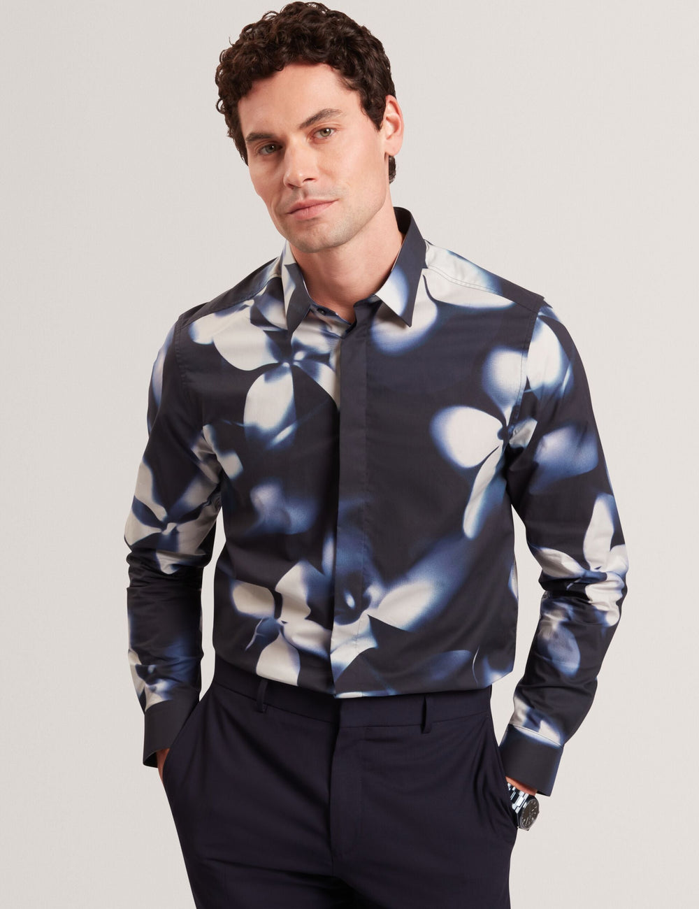 Men|Sale WRENIN Photographic Floral Print Long Sleeve Shirt - Ted Baker