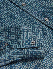 Men|Sale CAYLAXE Slim Fit Geo Print Cotton Blend Shirt - Ted Baker