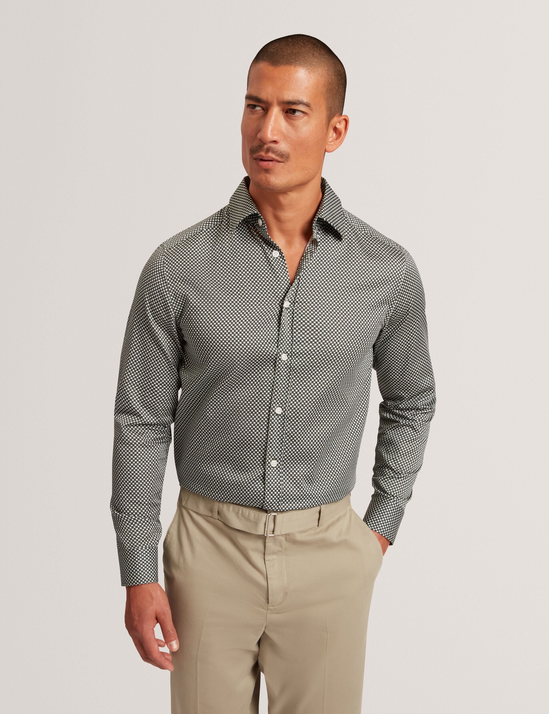 Men|Sale JOZEF Slim Fit Micro Geometric Print Shirt - Ted Baker
