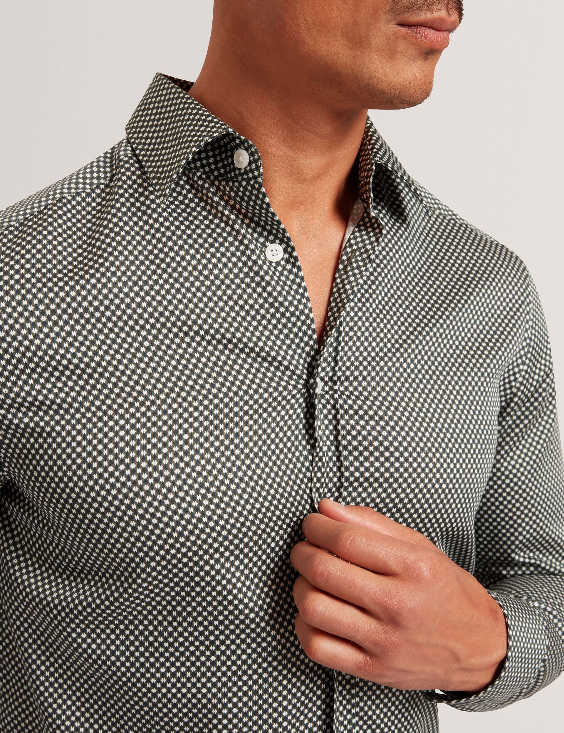 Men|Sale JOZEF Slim Fit Micro Geometric Print Shirt - Ted Baker