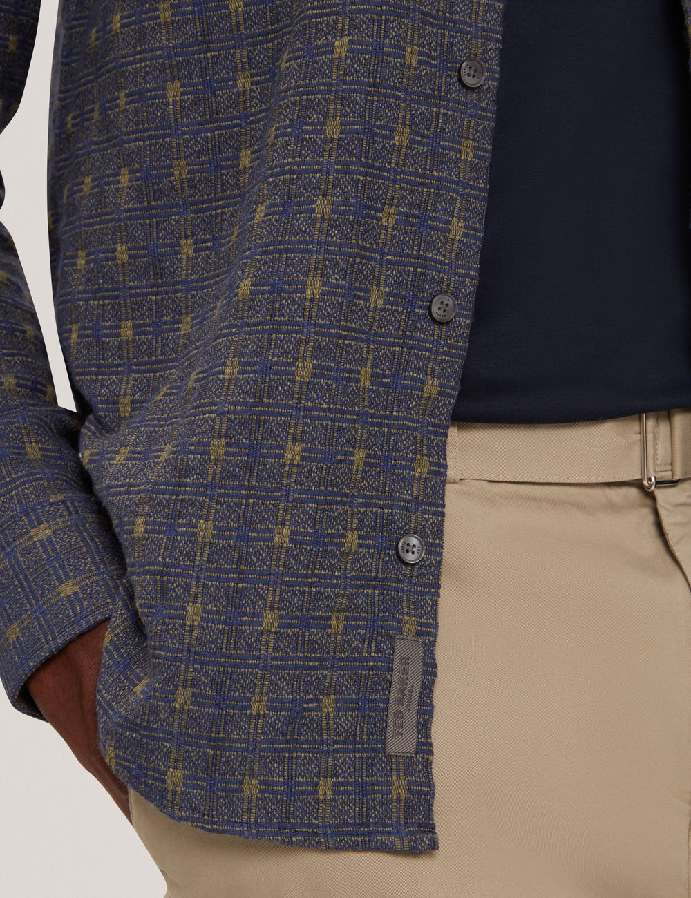 Men|Sale VYSER Jacquard Check Woven Long Sleeve Shirt - Ted Baker