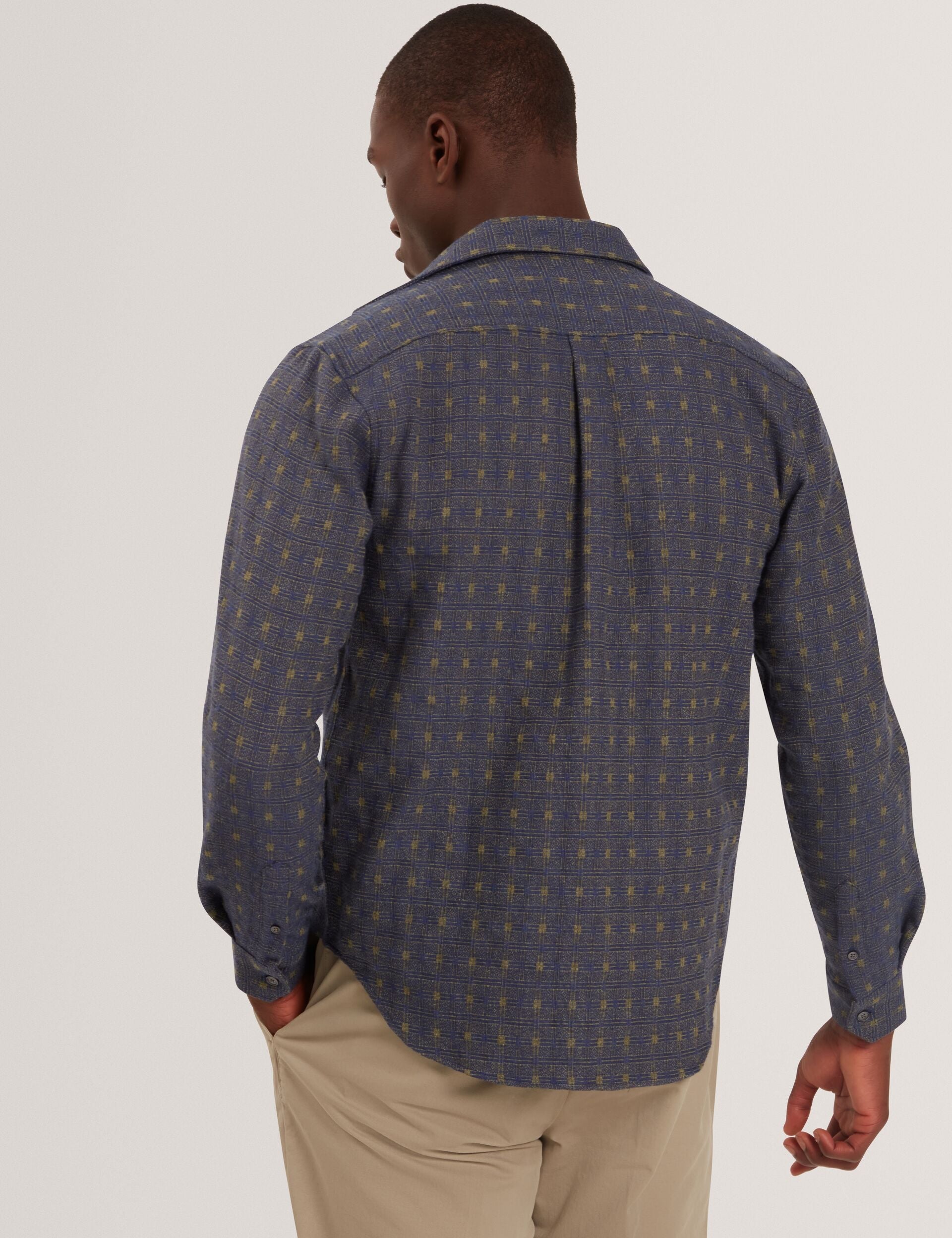 Men|Sale VYSER Jacquard Check Woven Long Sleeve Shirt - Ted Baker