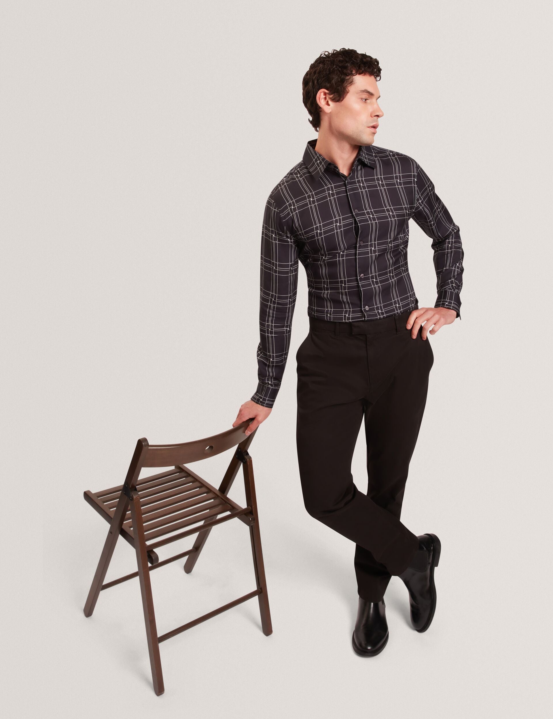 Men|Sale LIRRA Retro Check Print Long Sleeve Shirt - Ted Baker