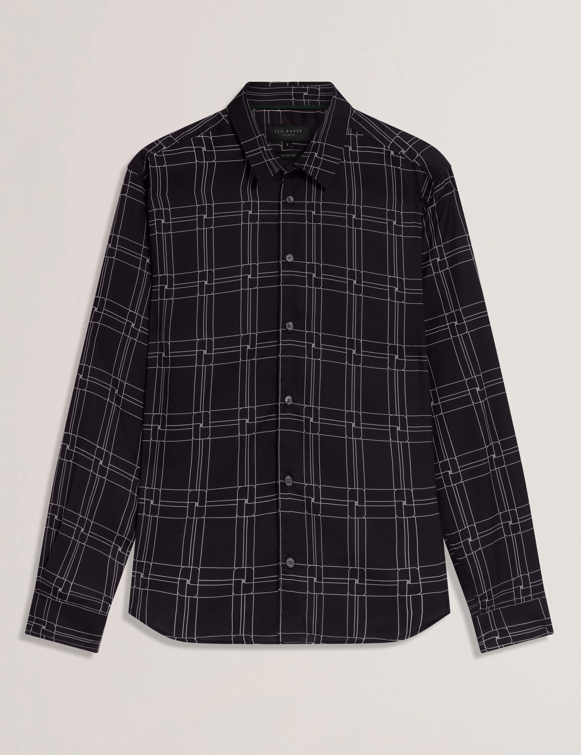 Men|Sale LIRRA Retro Check Print Long Sleeve Shirt - Ted Baker