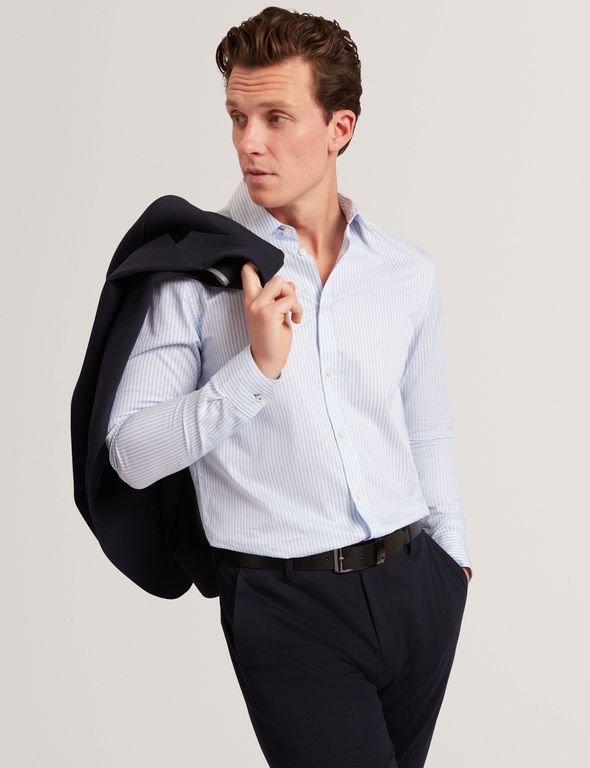 Men|Sale SOHOE Striped Cotton Long Sleeve Shirt - Ted Baker