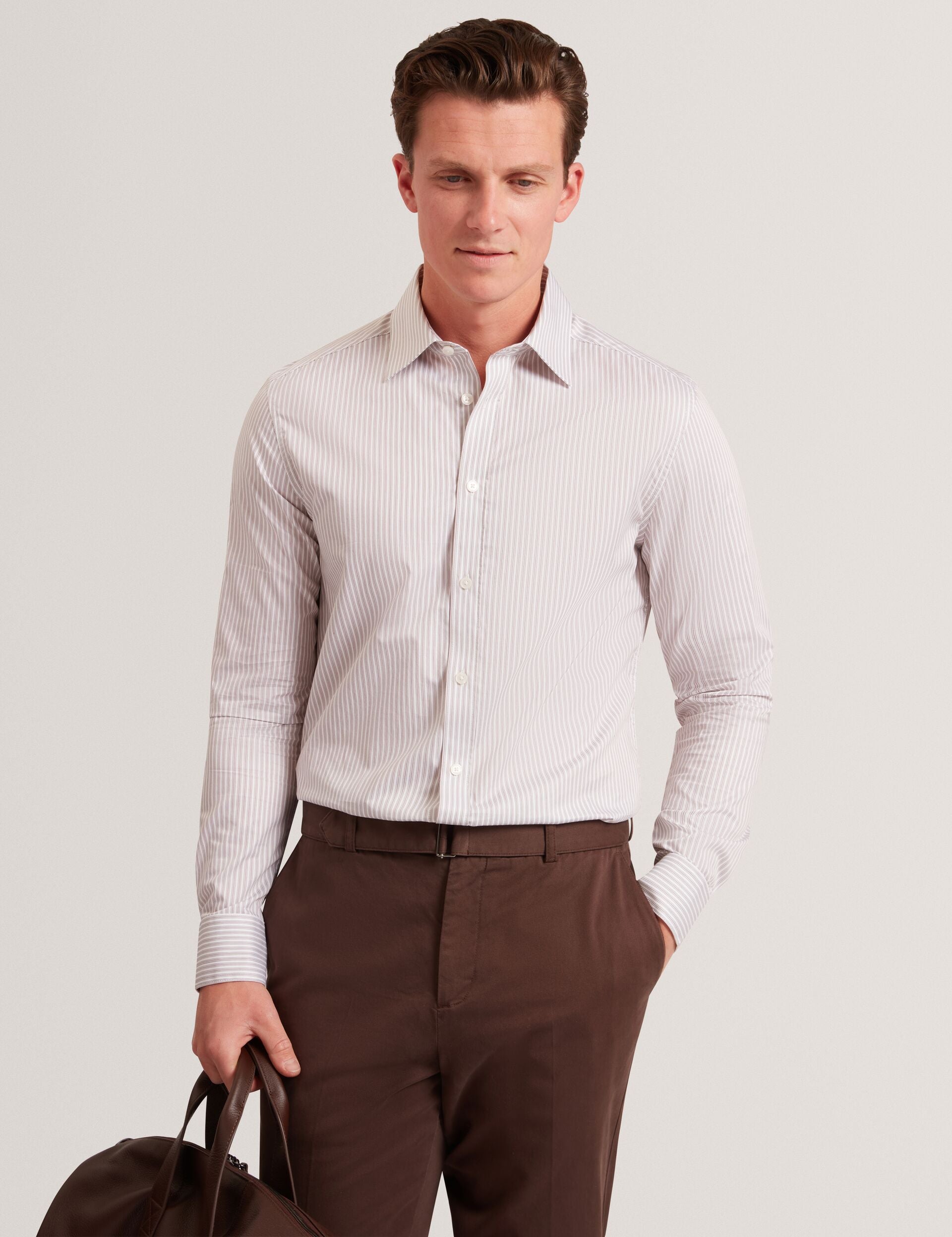 Men|Sale SOHOE Striped Cotton Long Sleeve Shirt - Ted Baker