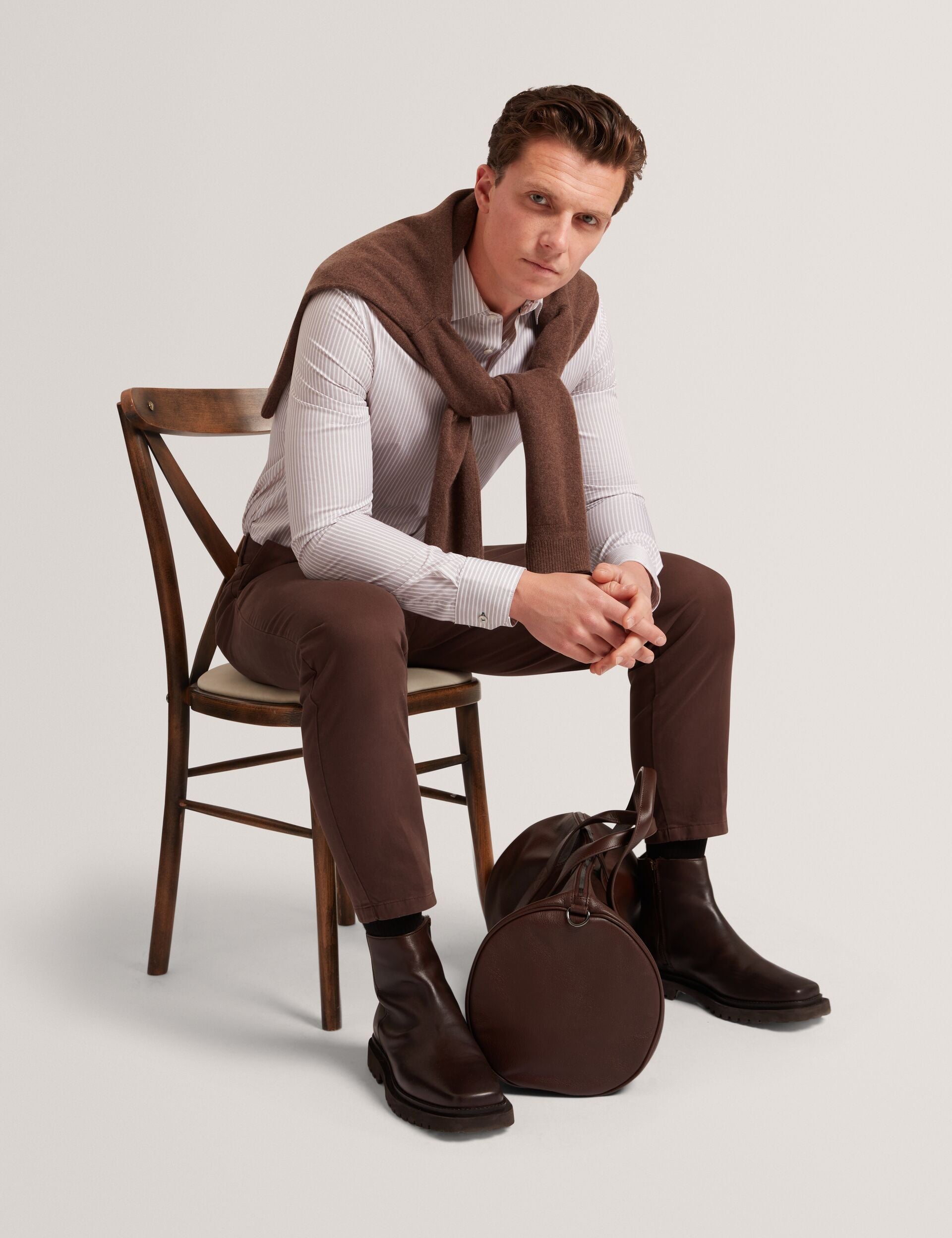 Men|Sale SOHOE Striped Cotton Long Sleeve Shirt - Ted Baker