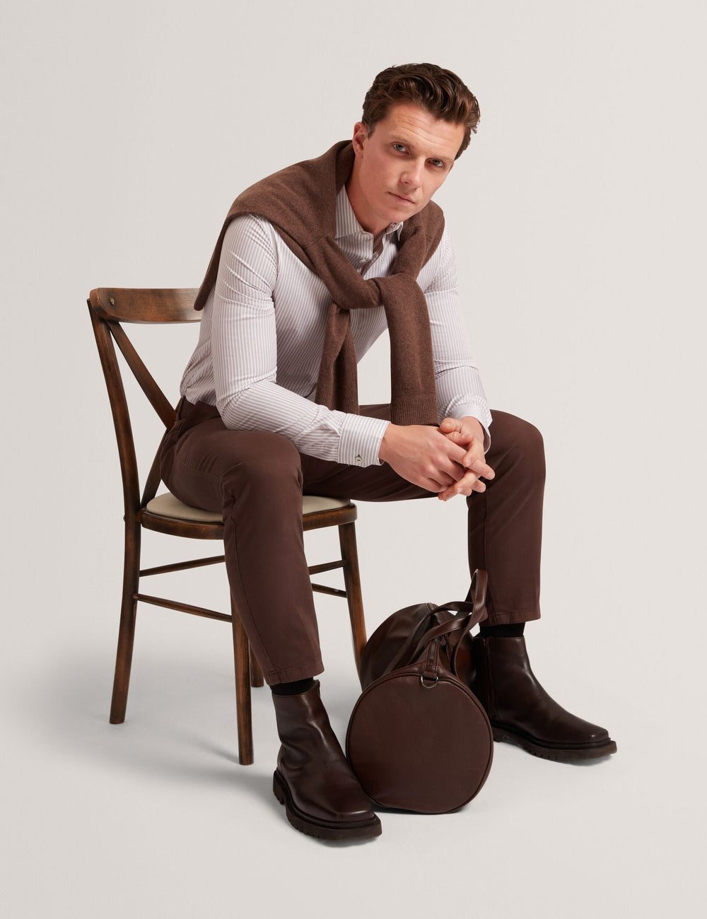 Men|Sale SOHOE Striped Cotton Long Sleeve Shirt - Ted Baker