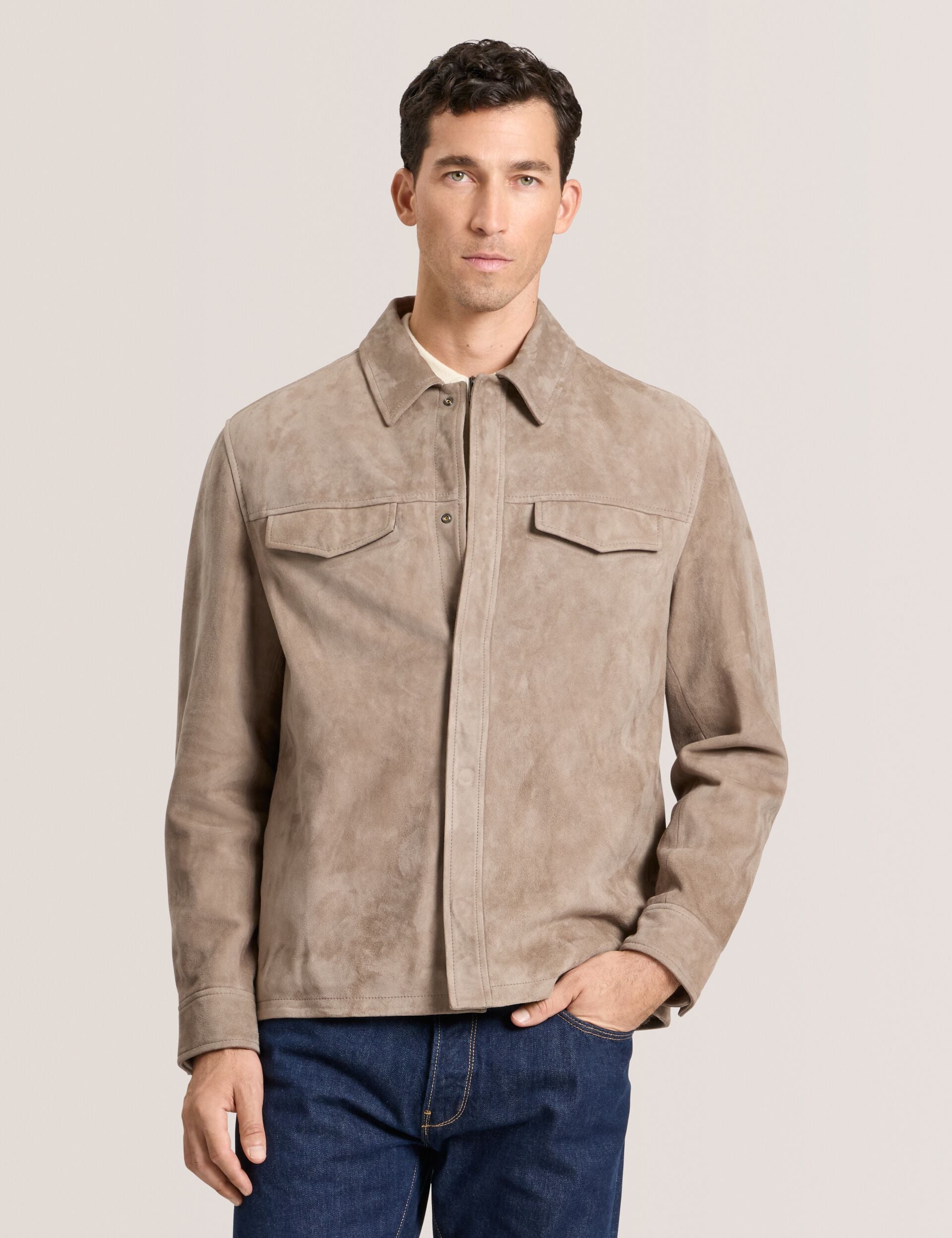 Men|Sale WILBUR - Suede Shirt Jacket - Ted Baker