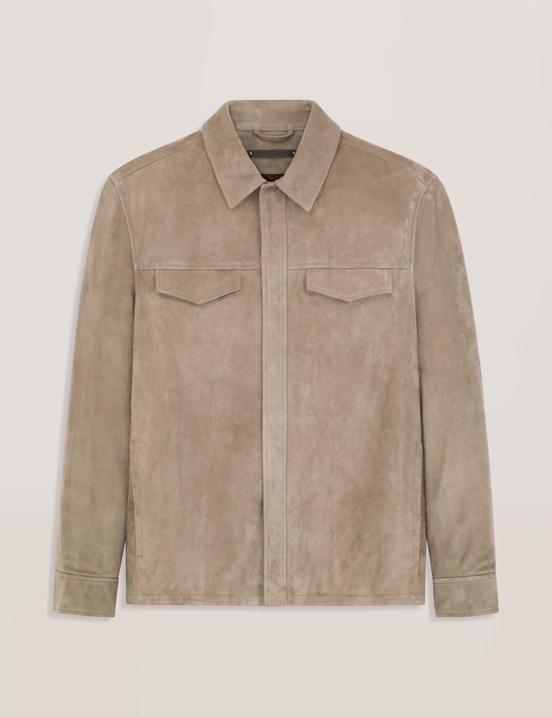Men|Sale WILBUR - Suede Shirt Jacket - Ted Baker