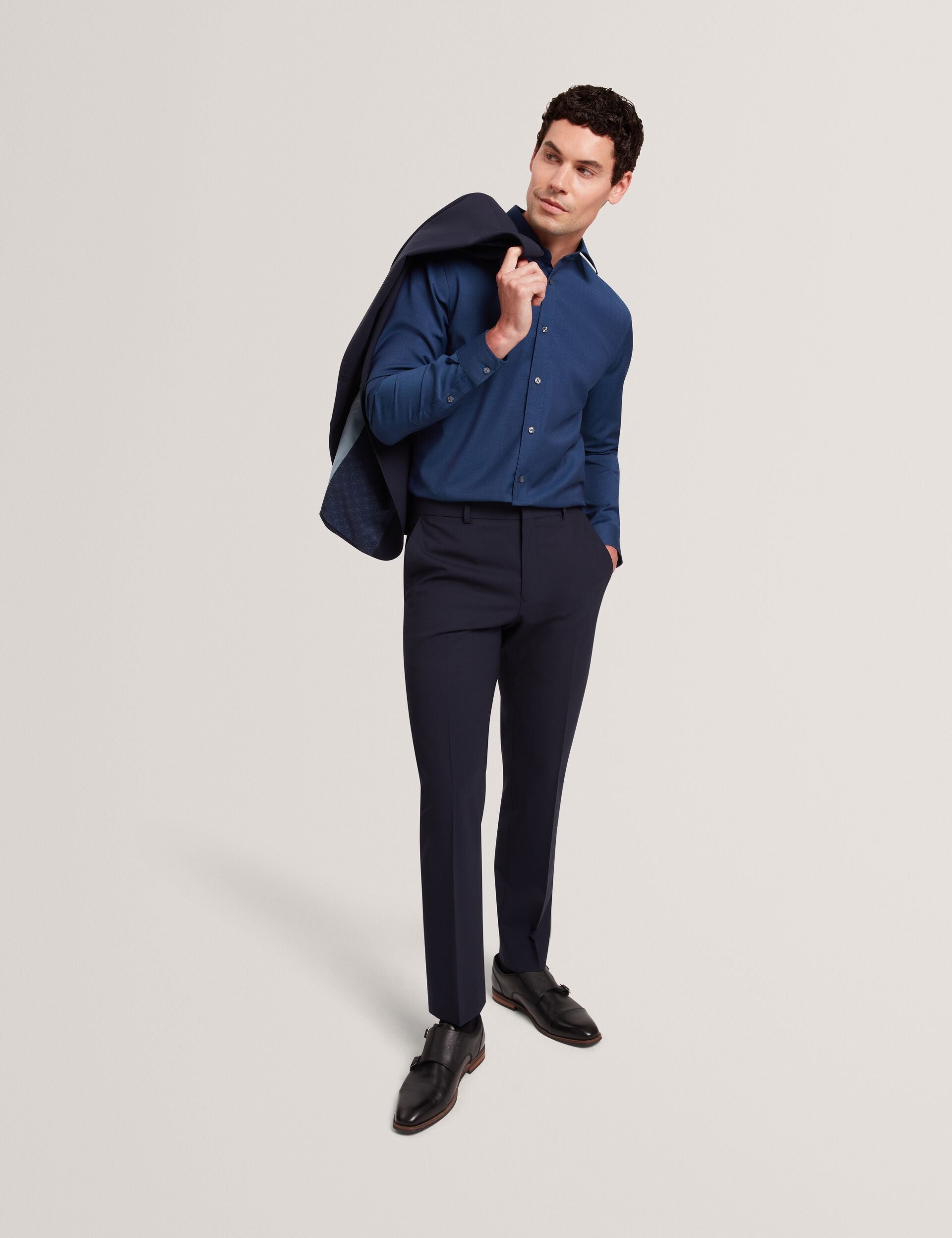 Men|Sale AIRTON Pure Wool Woven Long Sleeve Shirt - Ted Baker