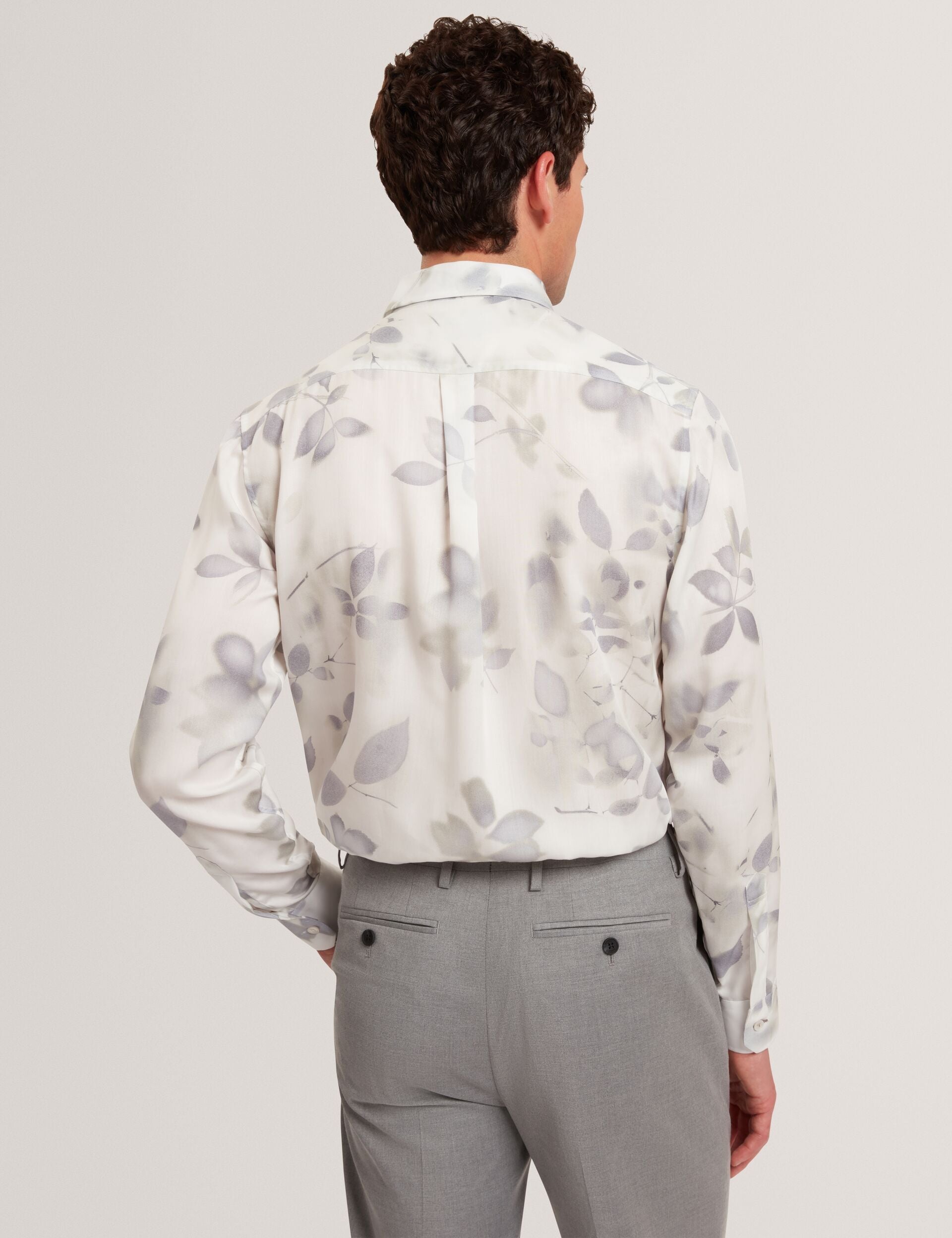 Men|Sale KALMILL Photograhic Leaf Print Regular Fit Shirt - Ted Baker