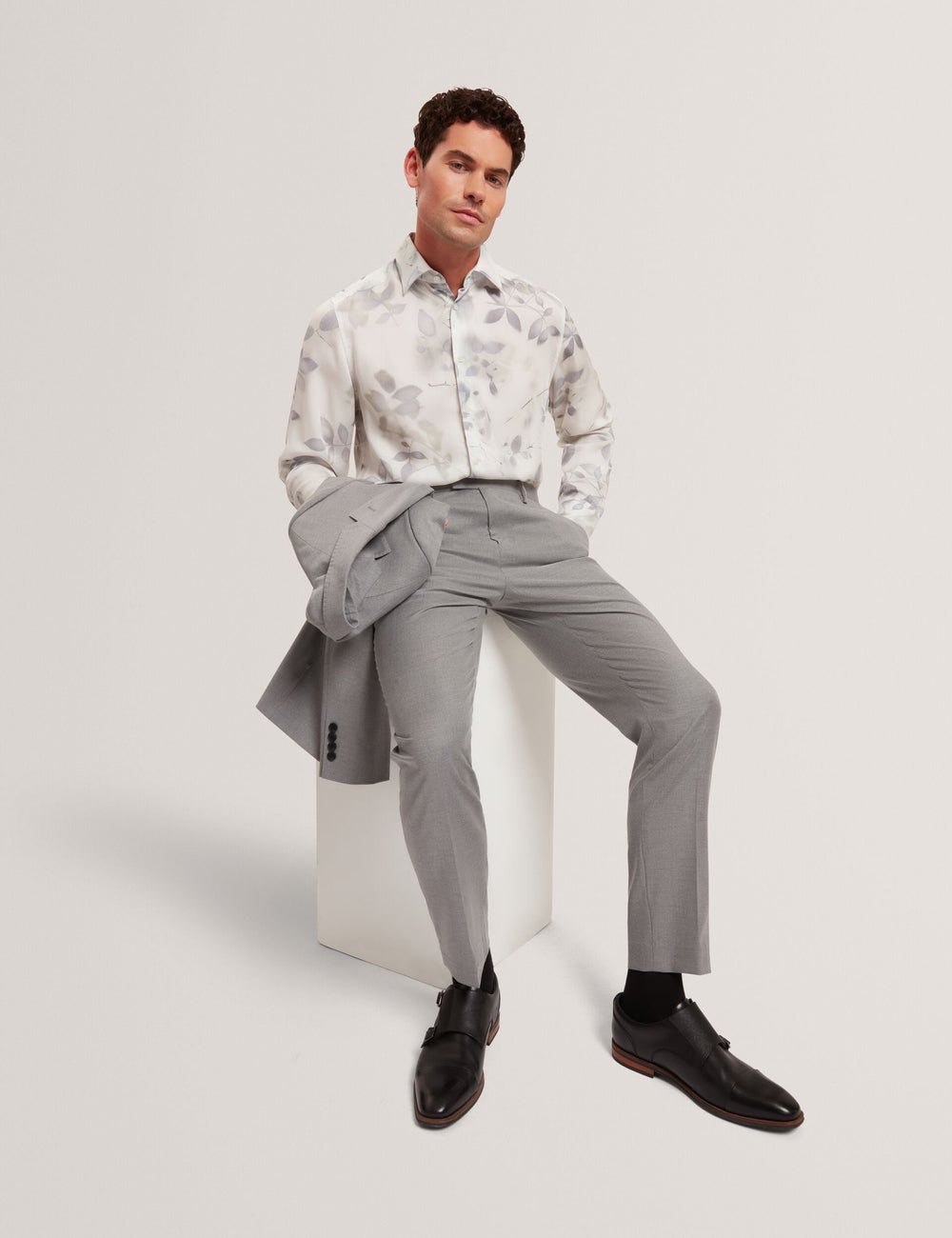 Men|Sale KALMILL Photograhic Leaf Print Regular Fit Shirt - Ted Baker