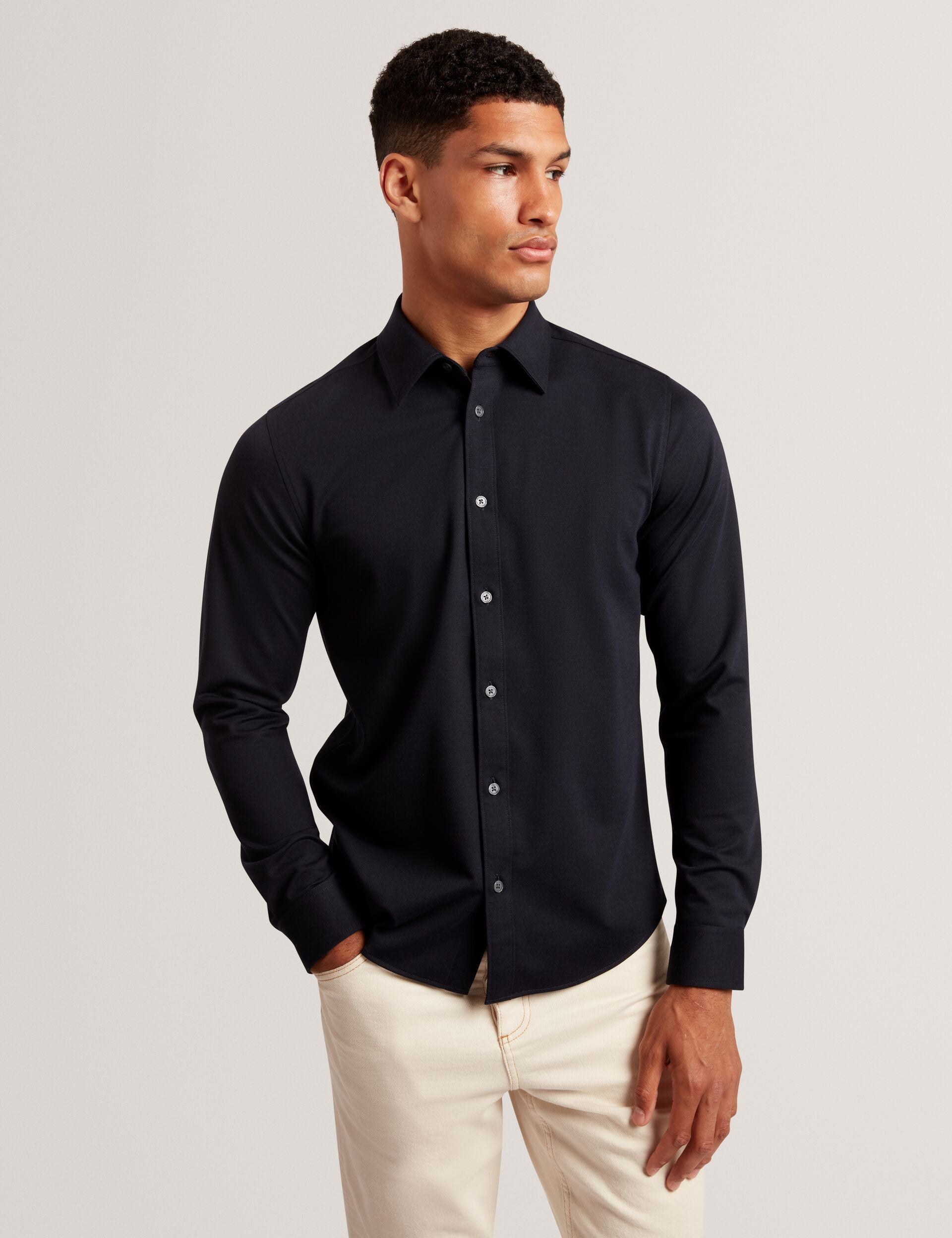 Men|Sale NORTUN Regular Fit Knitted Jersey Shirt - Ted Baker