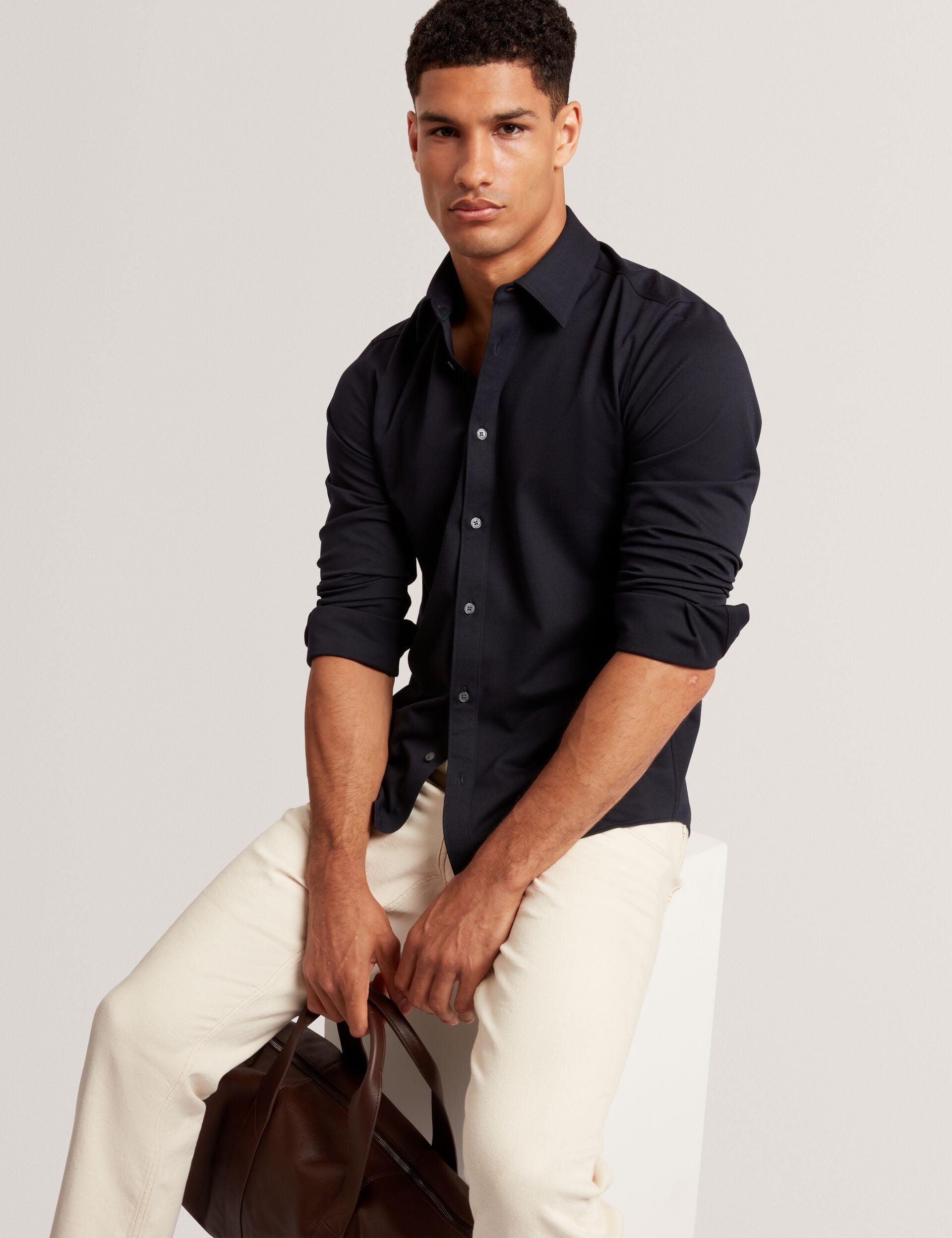 Men|Sale NORTUN Regular Fit Knitted Jersey Shirt - Ted Baker