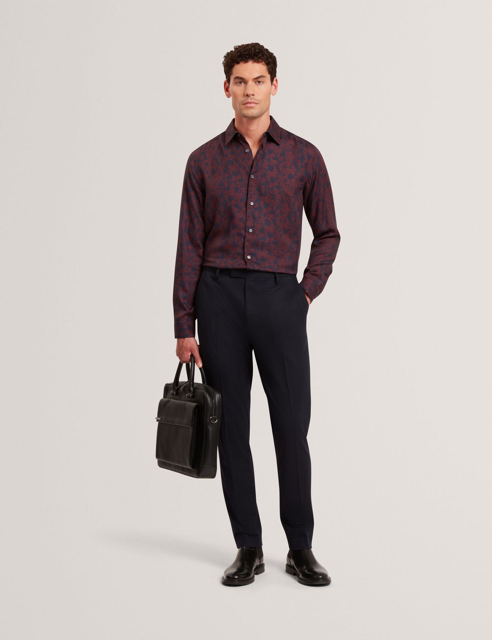 Men|Sale AKSELLE Dark Floral Print Woven Shirt - Ted Baker