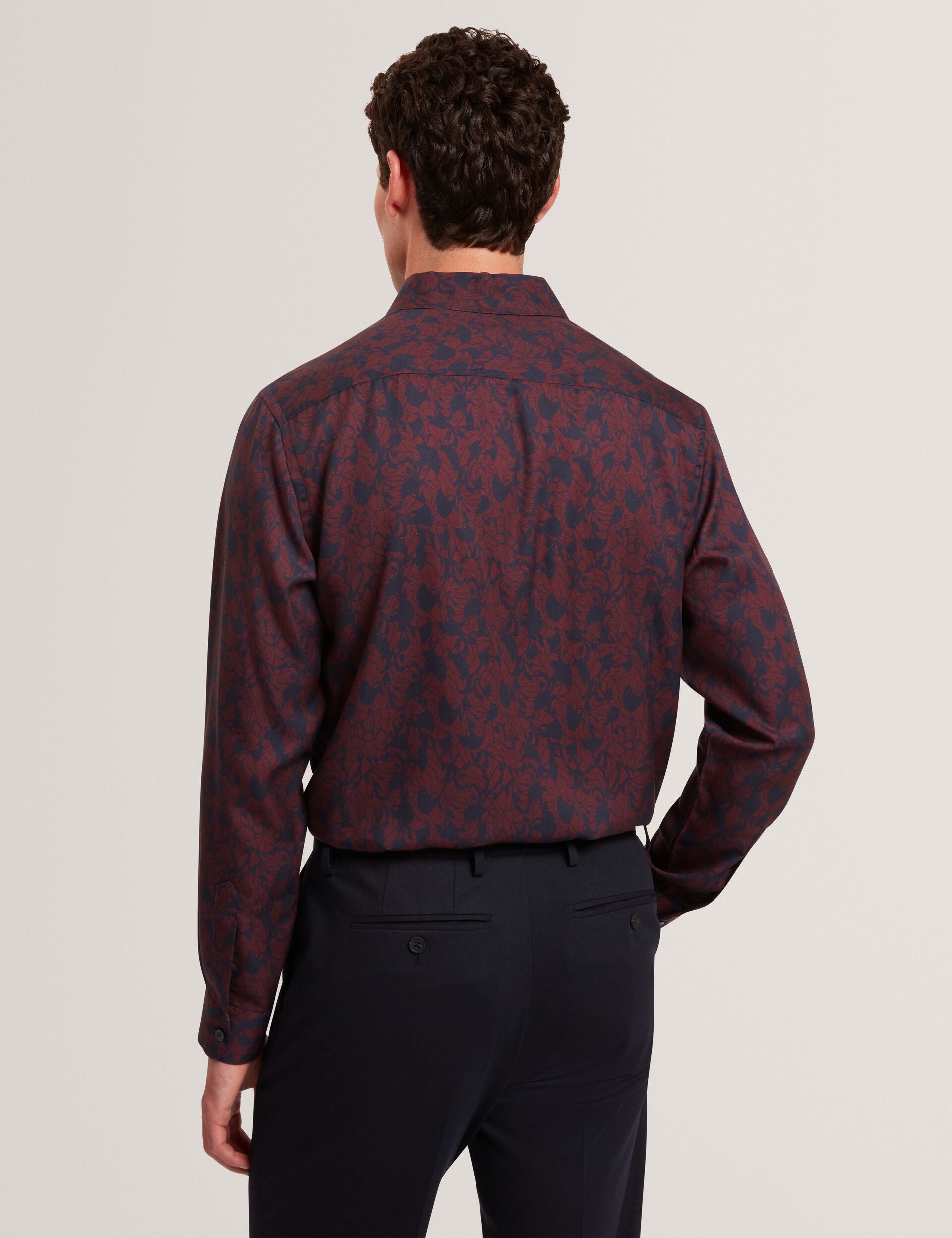 Men|Sale AKSELLE Dark Floral Print Woven Shirt - Ted Baker