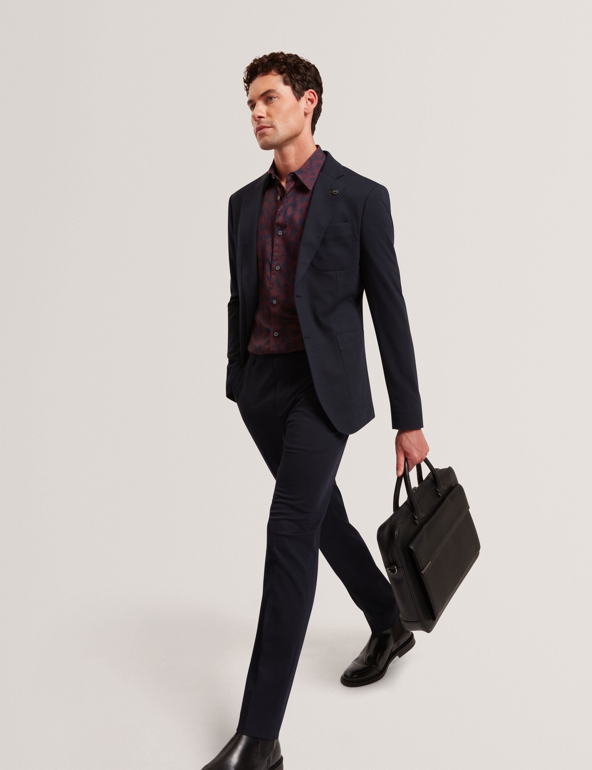 Men|Sale AKSELLE Dark Floral Print Woven Shirt - Ted Baker