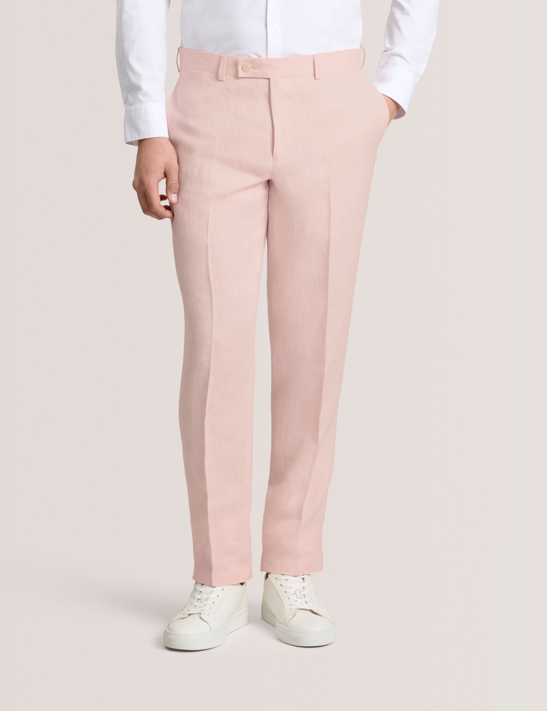 Men WINTER - Flat Front Linen Suit Pant - Ted Baker