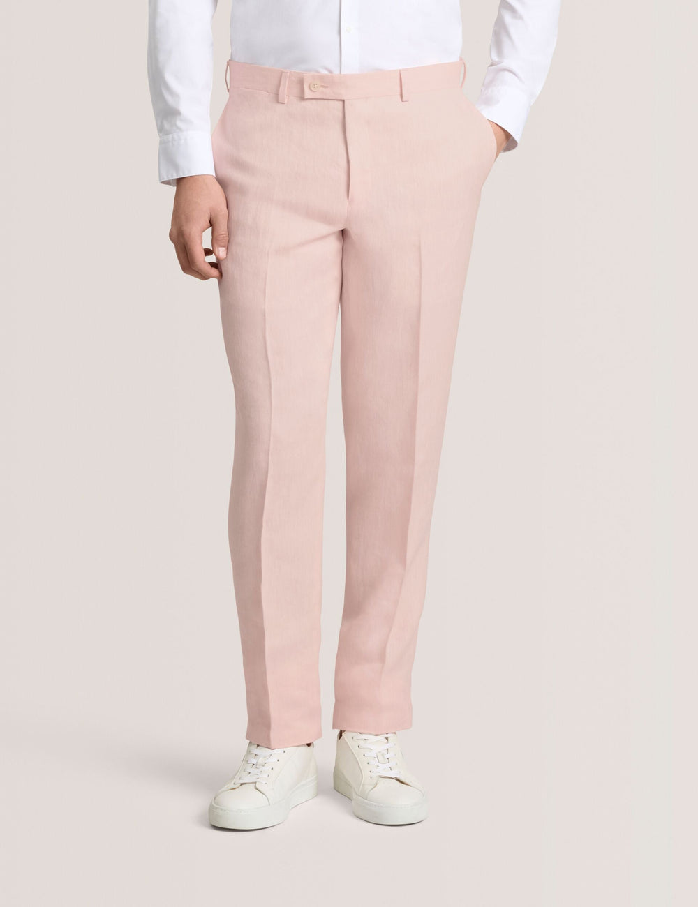 Men WINTER - Flat Front Linen Suit Pant - Ted Baker