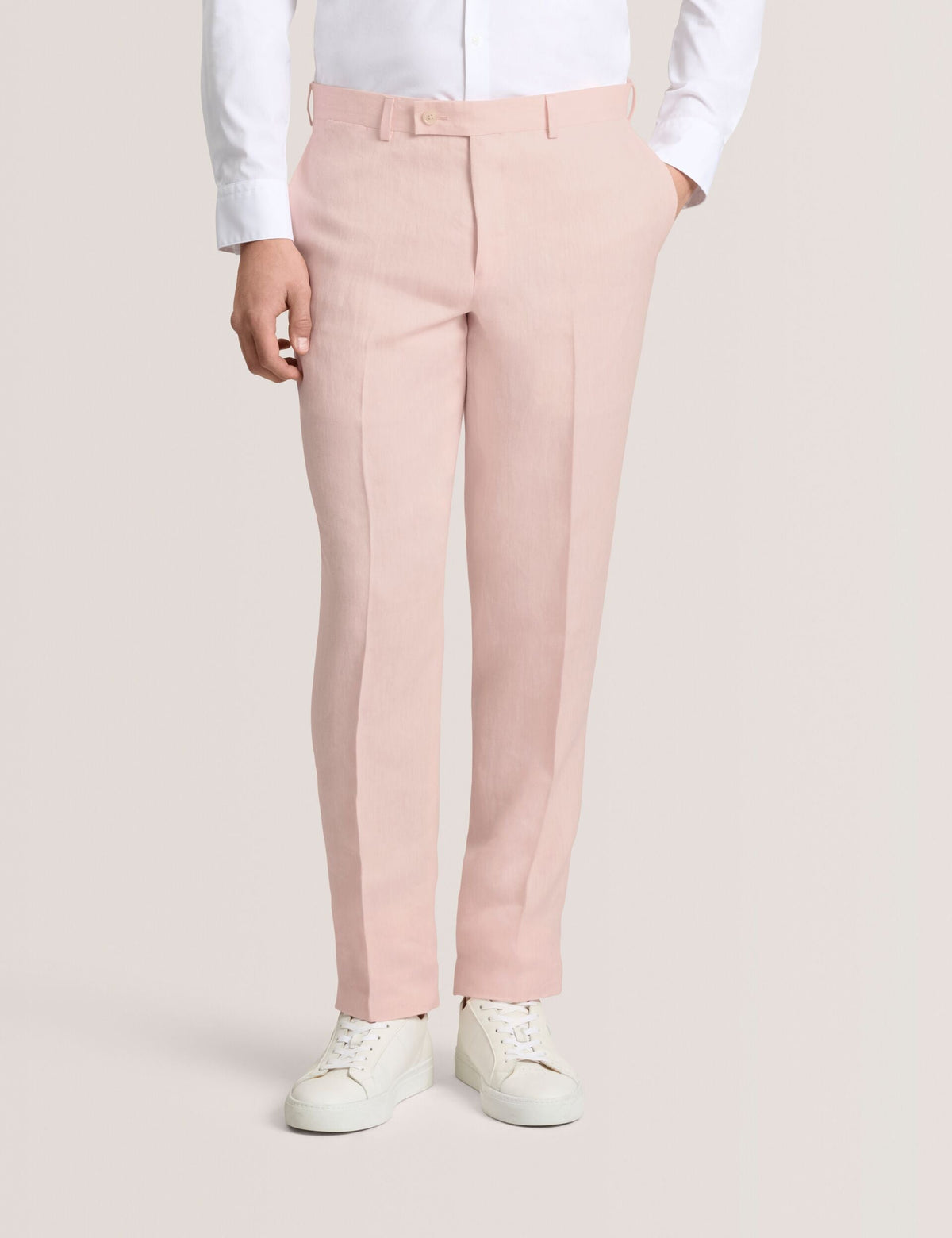 Men WINTER - Flat Front Linen Suit Pant - Ted Baker