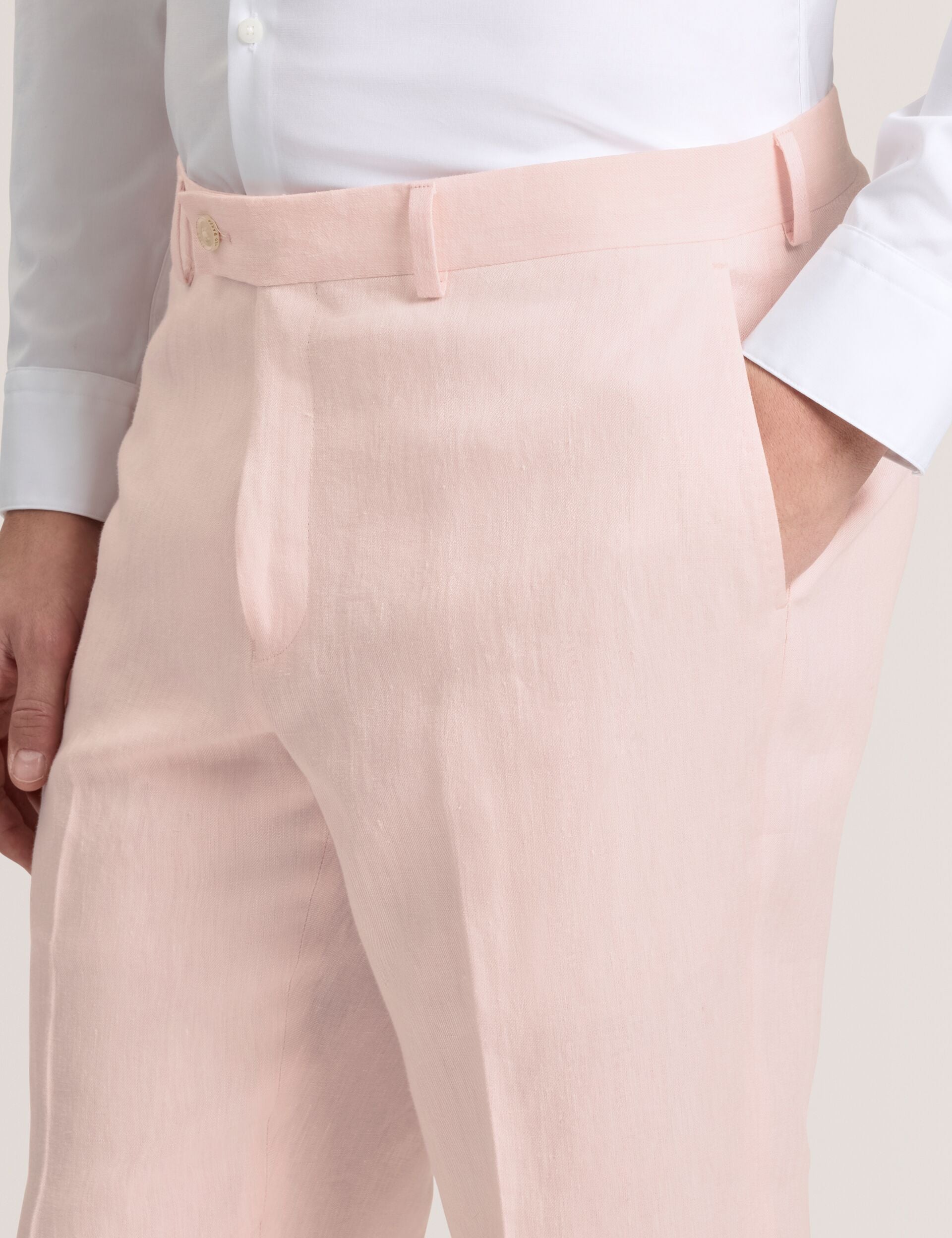 Men WINTER - Flat Front Linen Suit Pant - Ted Baker