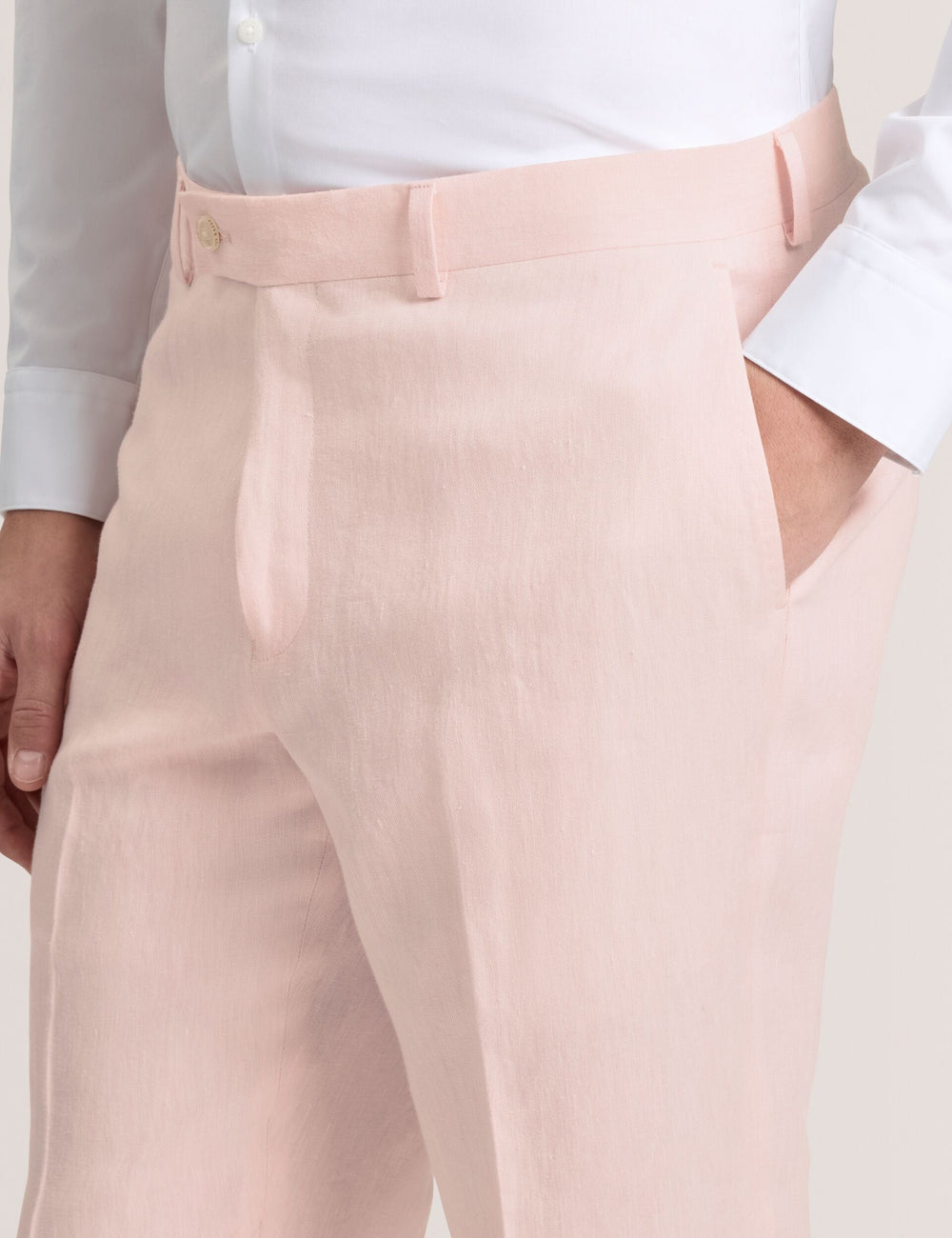 Men WINTER - Flat Front Linen Suit Pant - Ted Baker