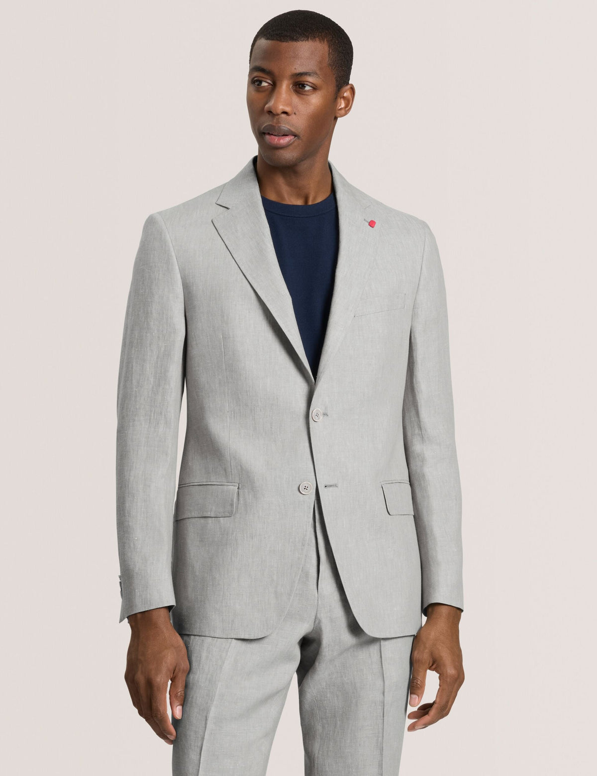 Men WINFRED - Single Breasted Two Button Notch Flat Front Linen Suit Jacket - Ted Baker