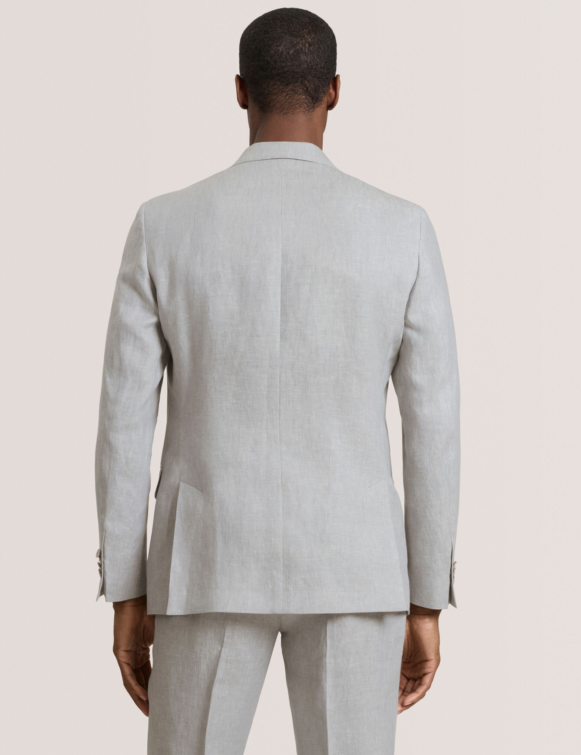 Men WINFRED - Single Breasted Two Button Notch Flat Front Linen Suit Jacket - Ted Baker