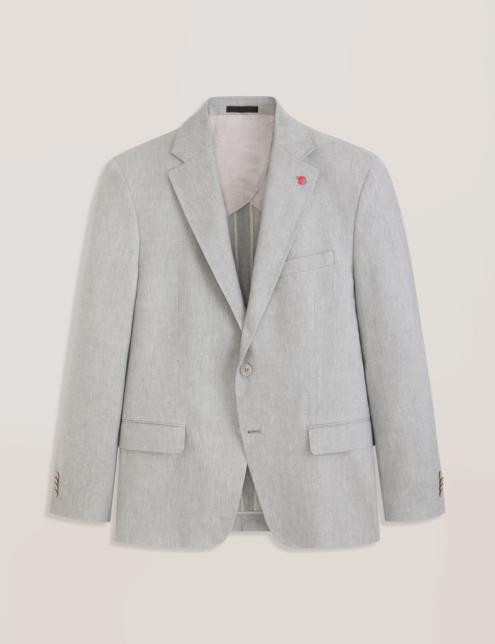 Men WINFRED - Single Breasted Two Button Notch Flat Front Linen Suit Jacket - Ted Baker